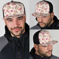Beige Paniolo Palaka Hawaiian Cowgirl Christmas Mesh Trucker Cap - Polynesian Pride