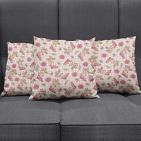 Beige Paniolo Palaka Hawaiian Cowgirl Christmas Pillow Cover - Polynesian Pride