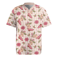 Beige Paniolo Palaka Hawaiian Cowgirl Christmas Rugby Jersey - Polynesian Pride