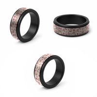 Beige Paniolo Palaka Hawaiian Cowgirl Christmas Spinner Ring - Polynesian Pride