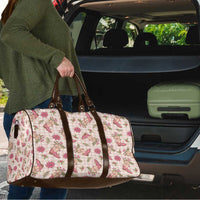 Beige Paniolo Palaka Hawaiian Cowgirl Christmas Travel Bag - Polynesian Pride