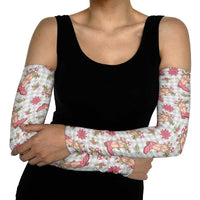 Gray Paniolo Palaka Hawaiian Cowgirl Christmas Arm Sleeves - Polynesian Pride
