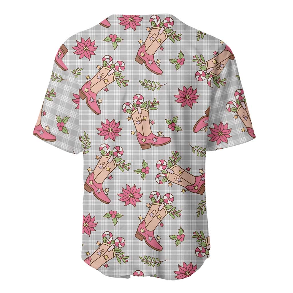 Gray Paniolo Palaka Hawaiian Cowgirl Christmas Baseball Jersey - Polynesian Pride