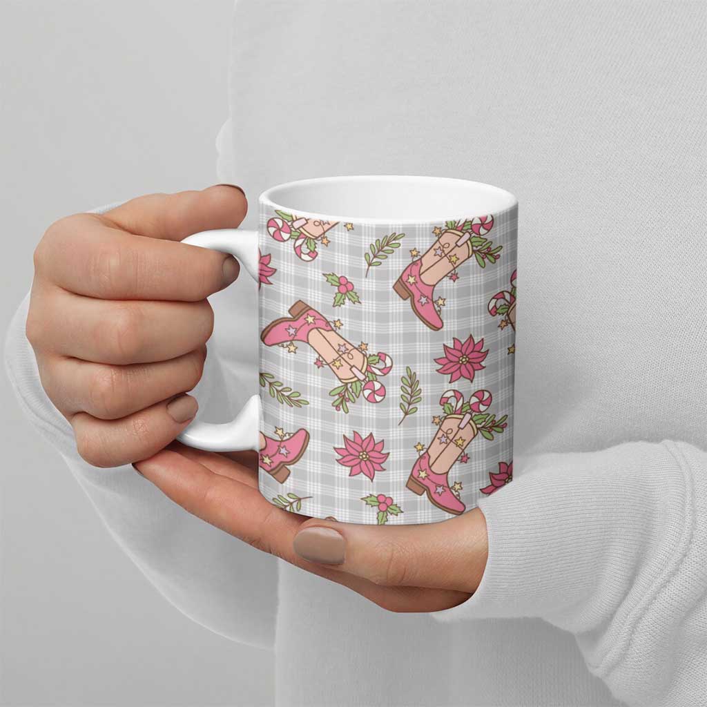 Gray Paniolo Palaka Hawaiian Cowgirl Christmas Ceramic Mug LT9 - Polynesian Pride