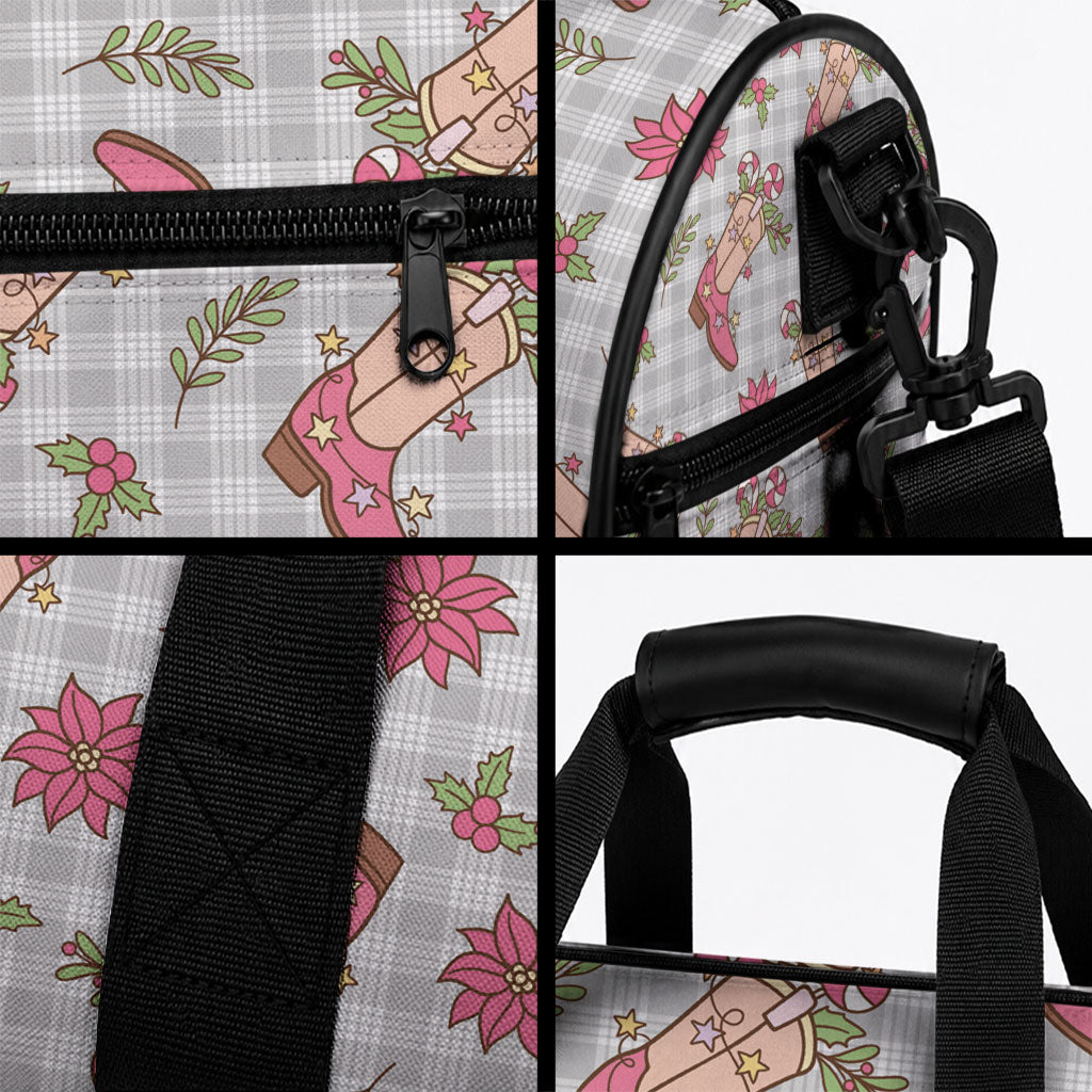 Gray Paniolo Palaka Hawaiian Cowgirl Christmas Duffle Bag LT9 - Polynesian Pride