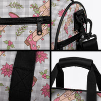 Gray Paniolo Palaka Hawaiian Cowgirl Christmas Duffle Bag LT9 - Polynesian Pride