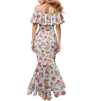 Gray Paniolo Palaka Hawaiian Cowgirl Christmas Family Matching Mermaid Dress and Hawaiian Shirt LT9 - Polynesian Pride