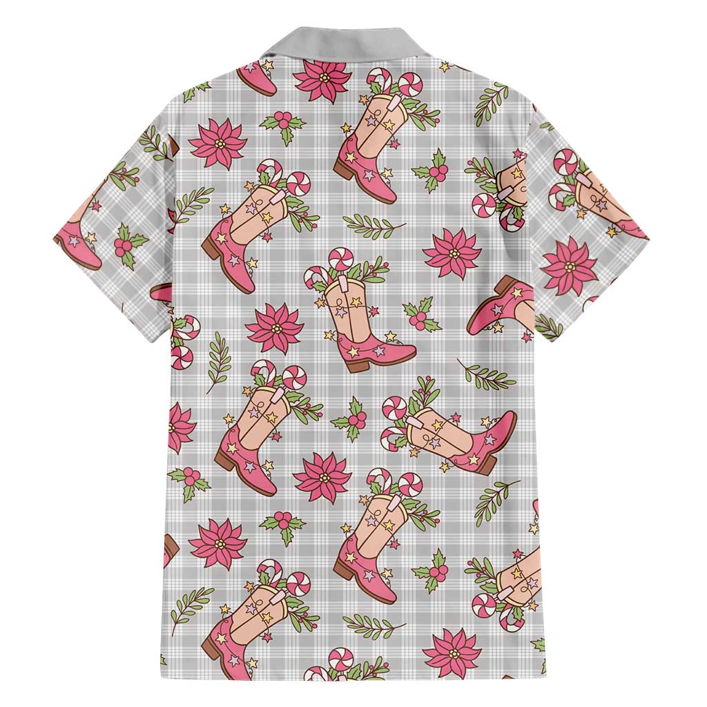 Gray Paniolo Palaka Hawaiian Cowgirl Christmas Hawaiian Shirt - Polynesian Pride