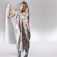 Gray Paniolo Palaka Hawaiian Cowgirl Christmas Hooded Blanket - Polynesian Pride
