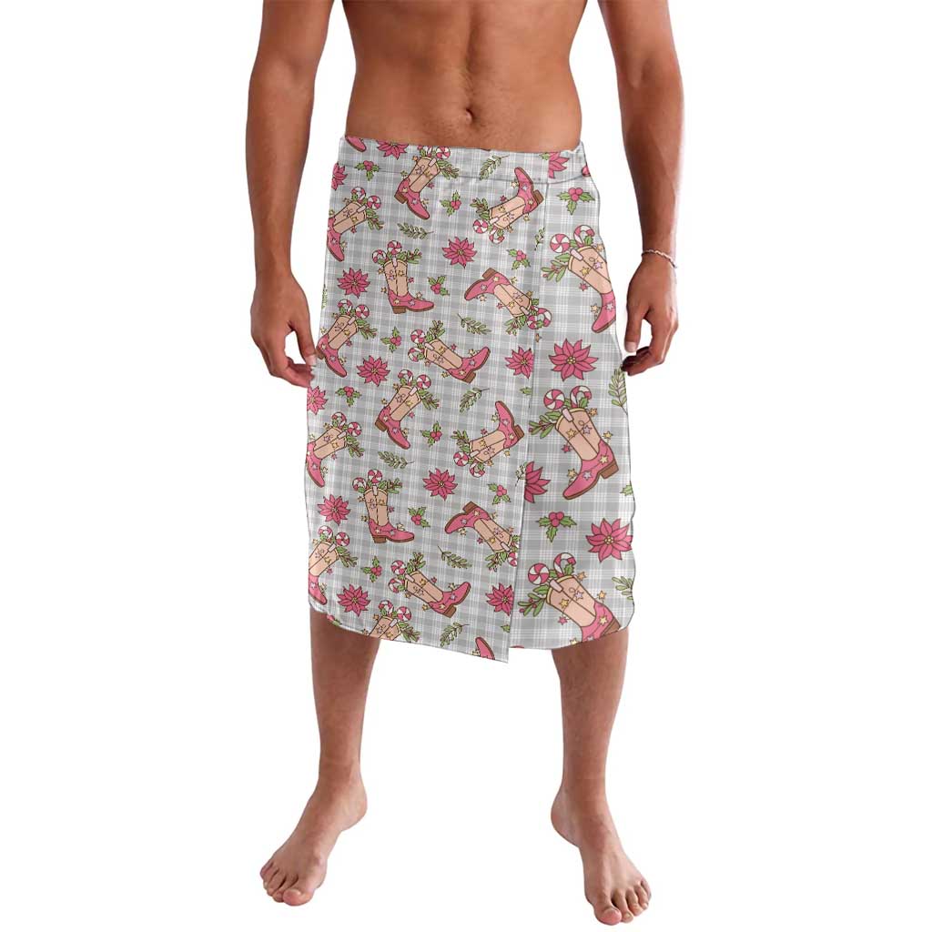 Gray Paniolo Palaka Hawaiian Cowgirl Christmas Lavalava - Polynesian Pride