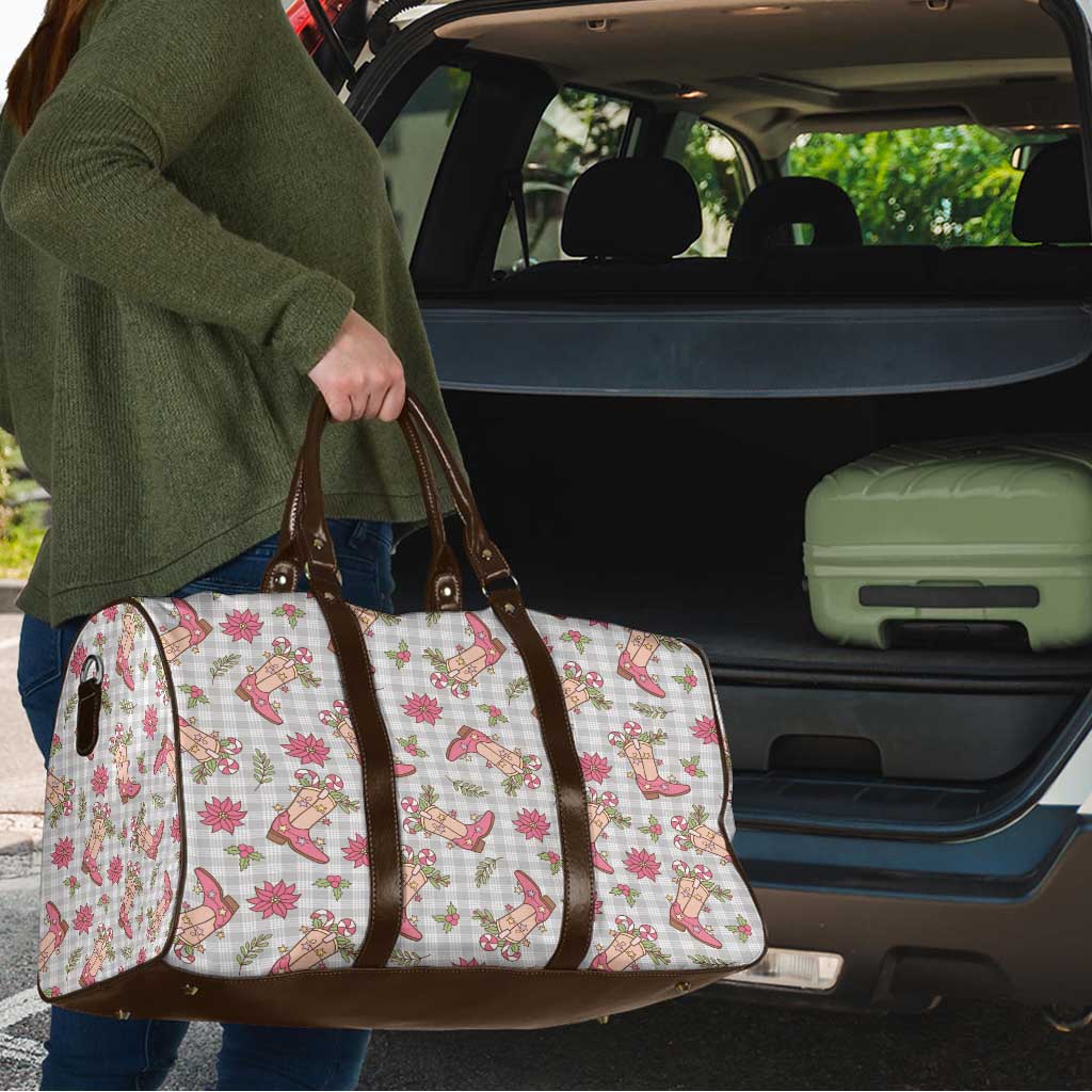 Gray Paniolo Palaka Hawaiian Cowgirl Christmas Travel Bag - Polynesian Pride