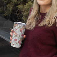 Gray Paniolo Palaka Hawaiian Cowgirl Christmas Tumbler Cup - Polynesian Pride