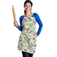 Green Paniolo Palaka Hawaiian Cowgirl Christmas Apron LT9 - Polynesian Pride