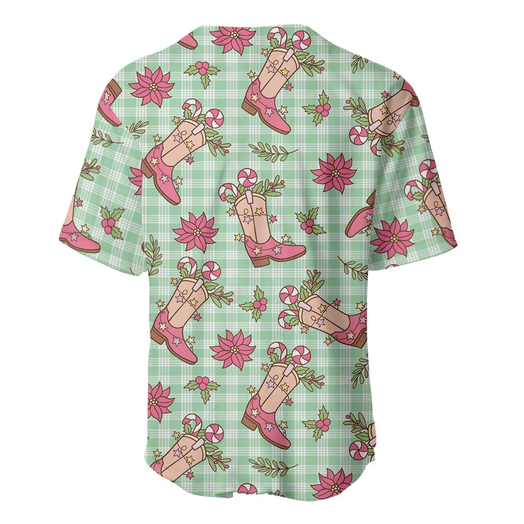 Green Paniolo Palaka Hawaiian Cowgirl Christmas Baseball Jersey - Polynesian Pride