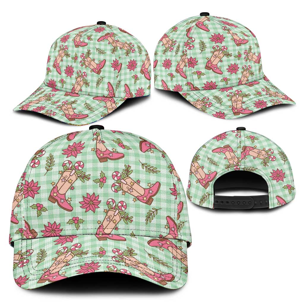 Green Paniolo Palaka Hawaiian Cowgirl Christmas Classic Cap - Polynesian Pride