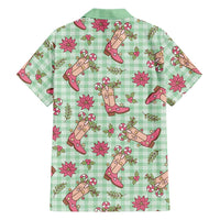 Green Paniolo Palaka Hawaiian Cowgirl Christmas Family Matching Mermaid Dress and Hawaiian Shirt LT9 - Polynesian Pride