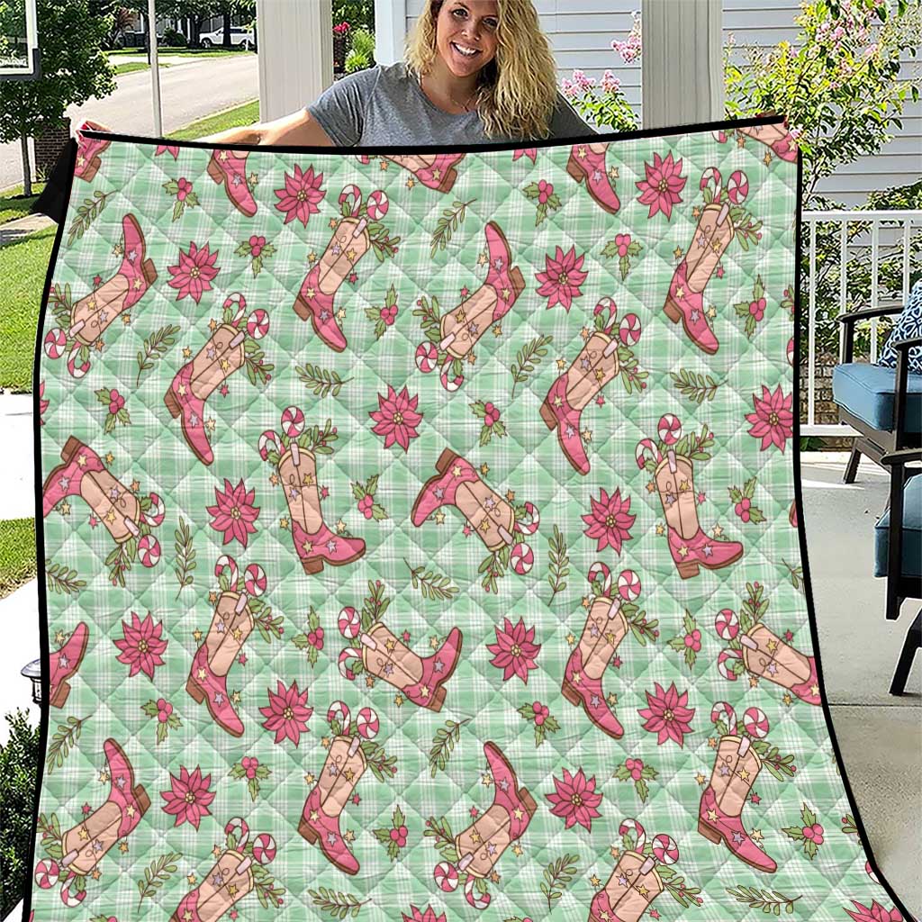 Green Paniolo Palaka Hawaiian Cowgirl Christmas Quilt LT9 Green - Polynesian Pride