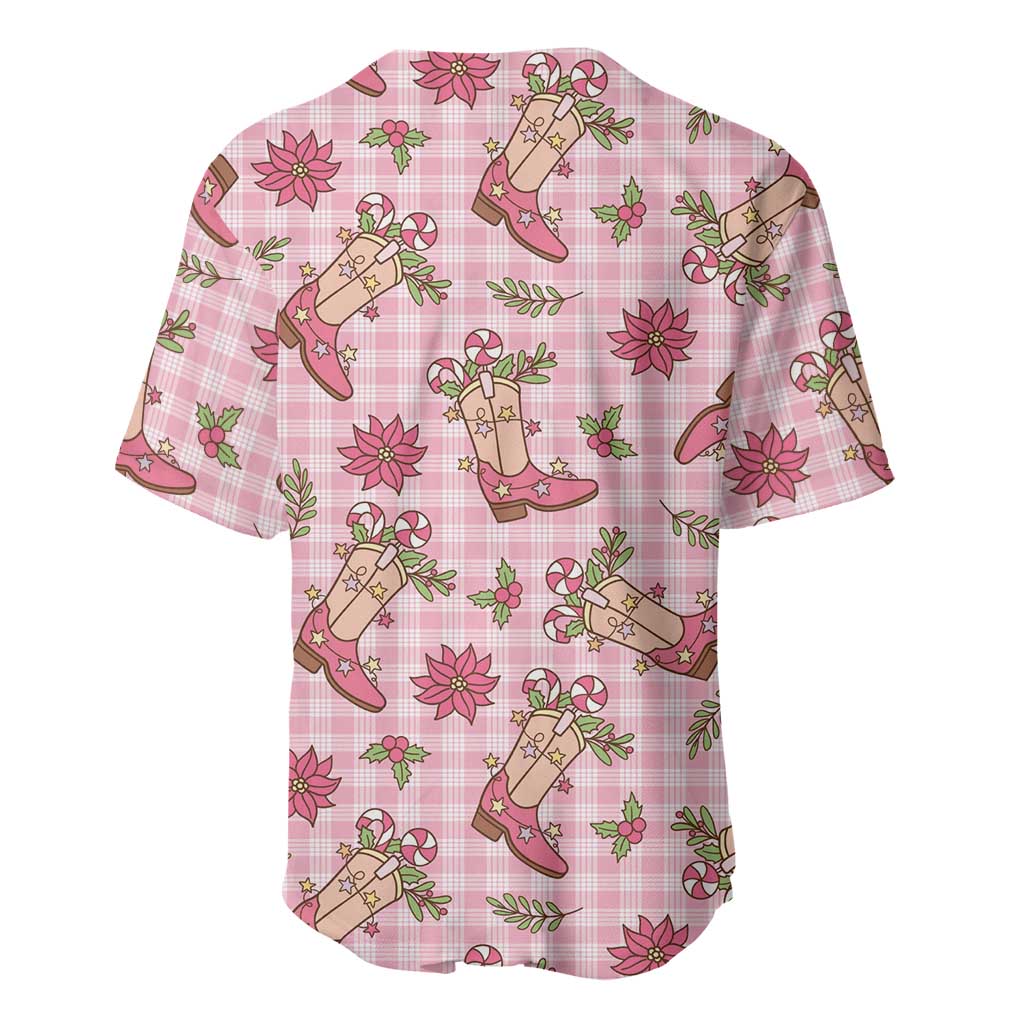 Pink Paniolo Palaka Hawaiian Cowgirl Christmas Baseball Jersey - Polynesian Pride