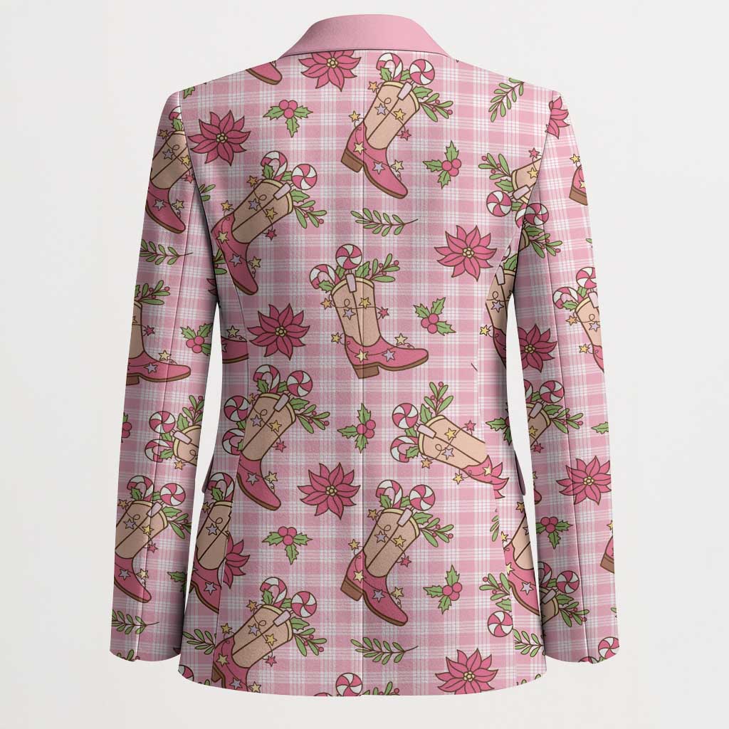 Pink Paniolo Palaka Hawaiian Cowgirl Christmas Blazer - Polynesian Pride