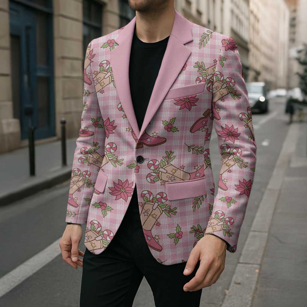Pink Paniolo Palaka Hawaiian Cowgirl Christmas Blazer - Polynesian Pride