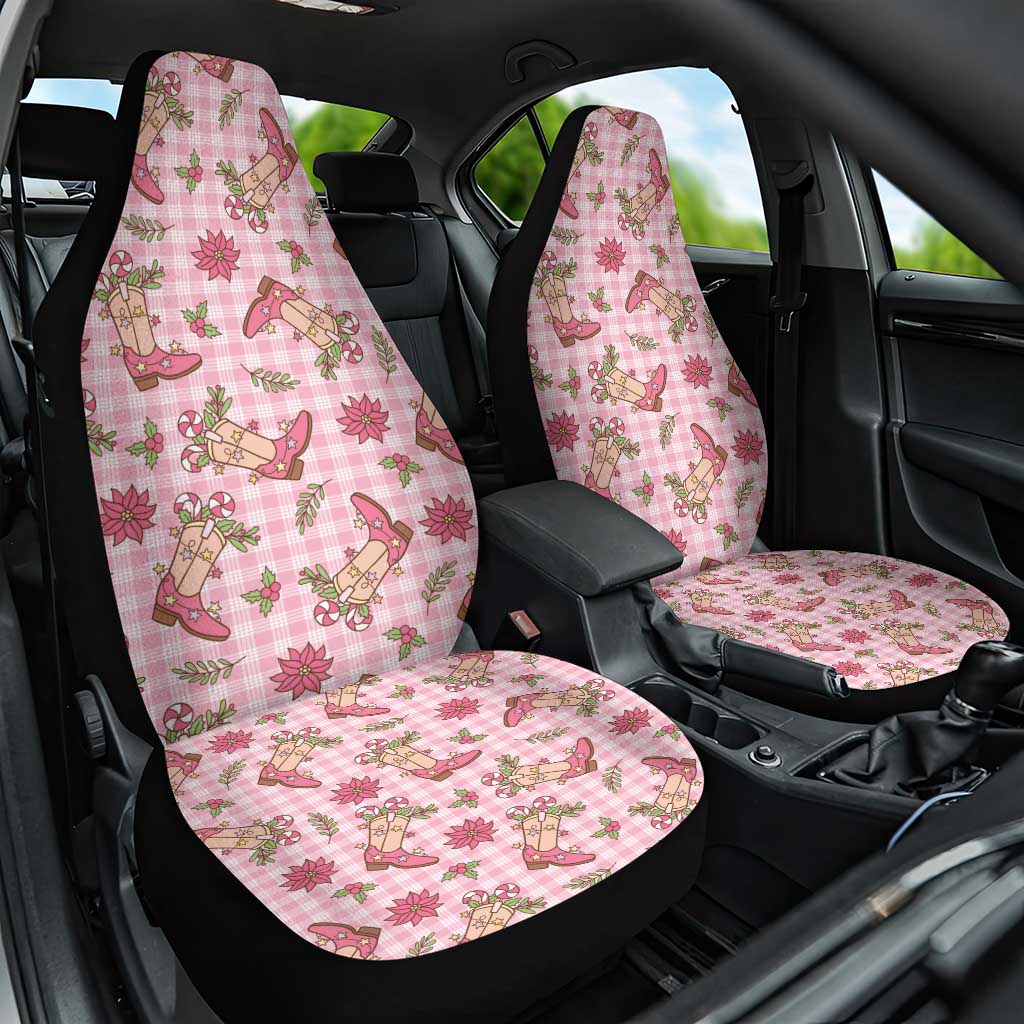 Pink Paniolo Palaka Hawaiian Cowgirl Christmas Car Seat Cover LT9 One Size Pink - Polynesian Pride