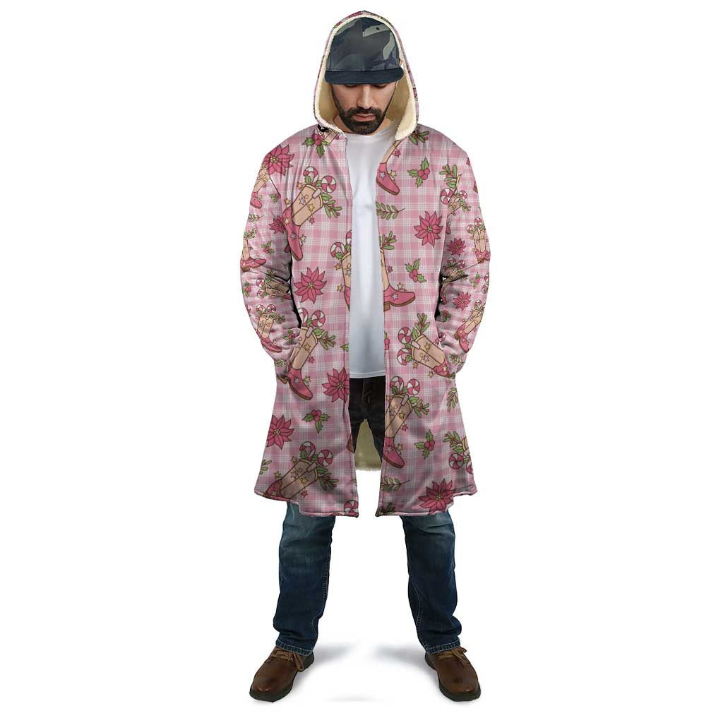 Pink Paniolo Palaka Hawaiian Cowgirl Christmas Cloak - Polynesian Pride