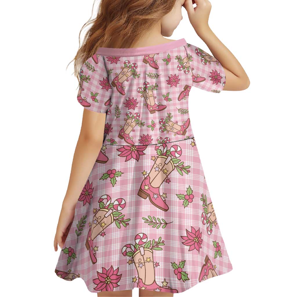 Pink Paniolo Palaka Hawaiian Cowgirl Christmas Family Matching Mermaid Dress and Hawaiian Shirt LT9 - Polynesian Pride