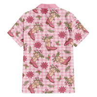 Pink Paniolo Palaka Hawaiian Cowgirl Christmas Family Matching Mermaid Dress and Hawaiian Shirt LT9 - Polynesian Pride