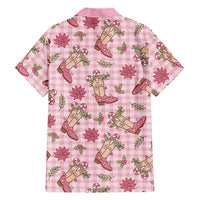 Pink Paniolo Palaka Hawaiian Cowgirl Christmas Family Matching Summer Maxi Dress and Hawaiian Shirt LT9 - Polynesian Pride