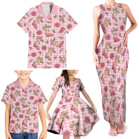Pink Paniolo Palaka Hawaiian Cowgirl Christmas Family Matching Tank Maxi Dress and Hawaiian Shirt LT9 - Polynesian Pride
