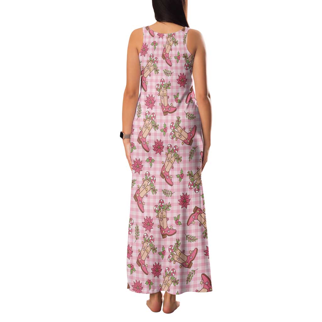 Pink Paniolo Palaka Hawaiian Cowgirl Christmas Family Matching Tank Maxi Dress and Hawaiian Shirt LT9 - Polynesian Pride