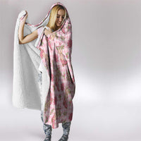 Pink Paniolo Palaka Hawaiian Cowgirl Christmas Hooded Blanket - Polynesian Pride