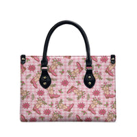 Pink Paniolo Palaka Hawaiian Cowgirl Christmas Leather Bag - Polynesian Pride