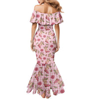 Pink Paniolo Palaka Hawaiian Cowgirl Christmas Mermaid Dress - Polynesian Pride