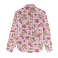 Pink Paniolo Palaka Hawaiian Cowgirl Christmas Women Casual Shirt LT9 - Polynesian Pride