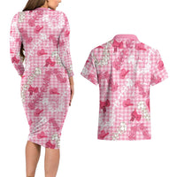 Paniolo Palaka Hawaiian Cowgirl Couples Matching Long Sleeve Bodycon Dress and Hawaiian Shirt LT9 - Polynesian Pride