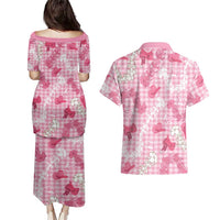 Paniolo Palaka Hawaiian Cowgirl Couples Matching Puletasi and Hawaiian Shirt - Polynesian Pride