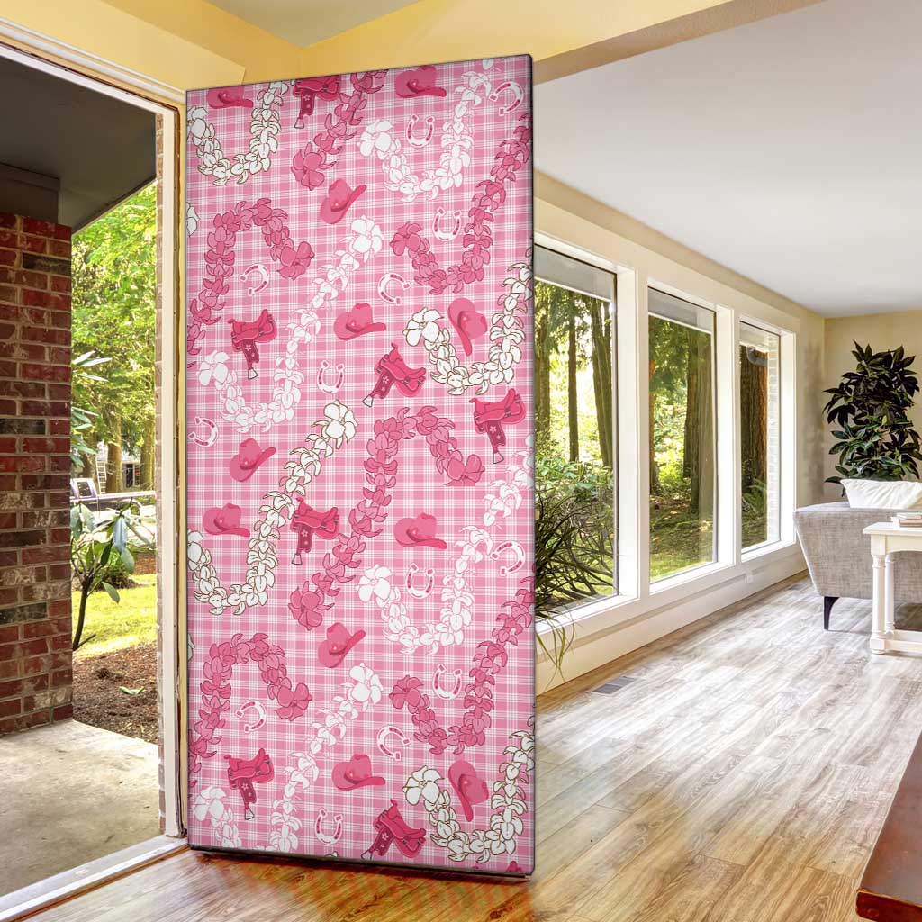 Paniolo Palaka Hawaiian Cowgirl Door Cover - Polynesian Pride