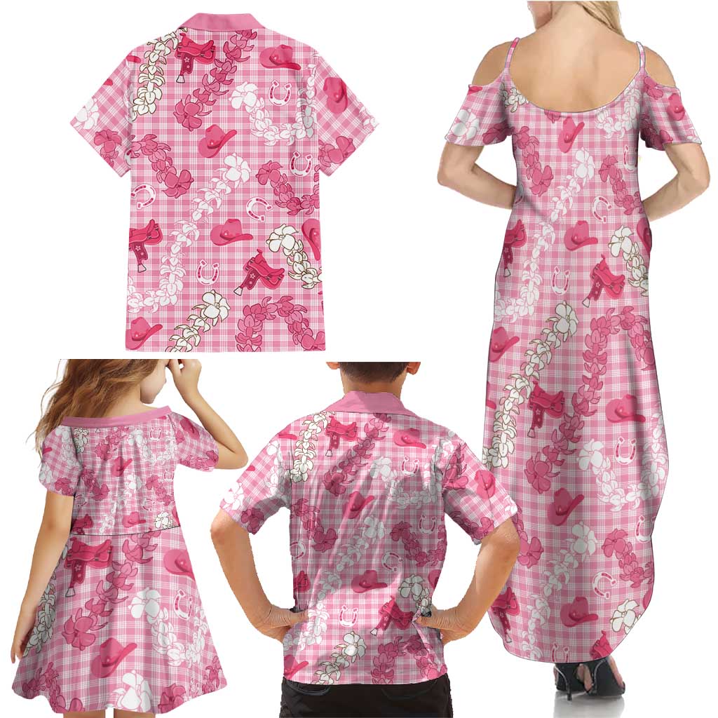 Paniolo Palaka Hawaiian Cowgirl Family Matching Summer Maxi Dress and Hawaiian Shirt LT9 - Polynesian Pride