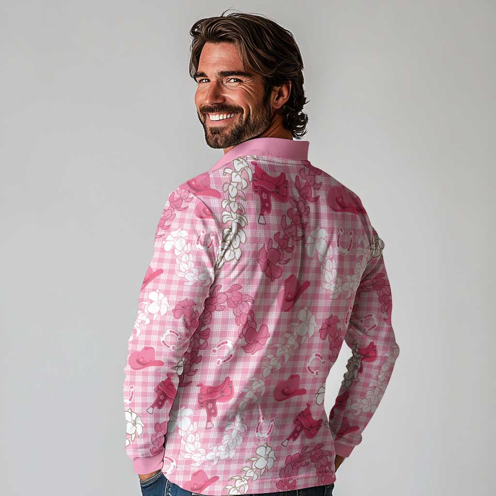 Paniolo Palaka Hawaiian Cowgirl Long Sleeve Polo Shirt - Polynesian Pride