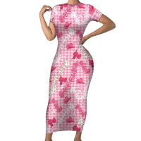 Paniolo Palaka Hawaiian Cowgirl Short Sleeve Bodycon Dress - Polynesian Pride