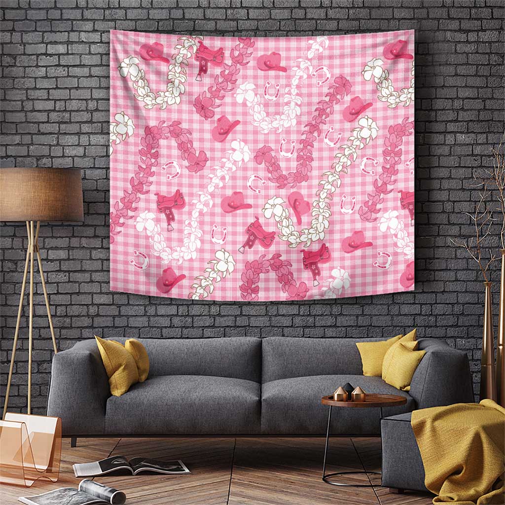 Paniolo Palaka Hawaiian Cowgirl Tapestry LT9 Pink - Polynesian Pride