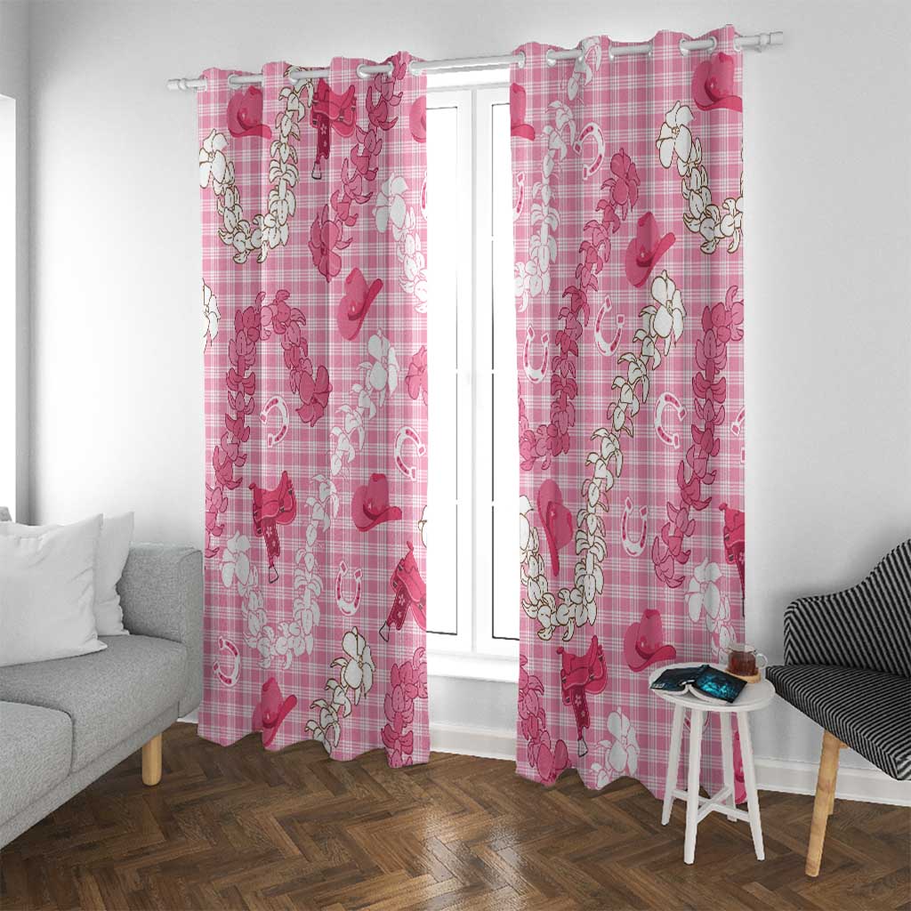 Paniolo Palaka Hawaiian Cowgirl Window Curtain - Polynesian Pride