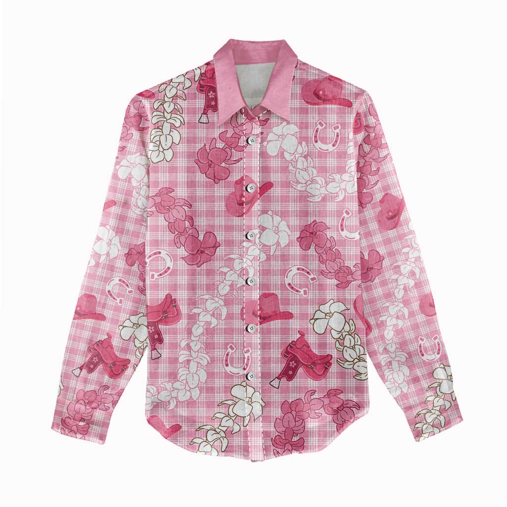 Paniolo Palaka Hawaiian Cowgirl Women Casual Shirt LT9 - Polynesian Pride