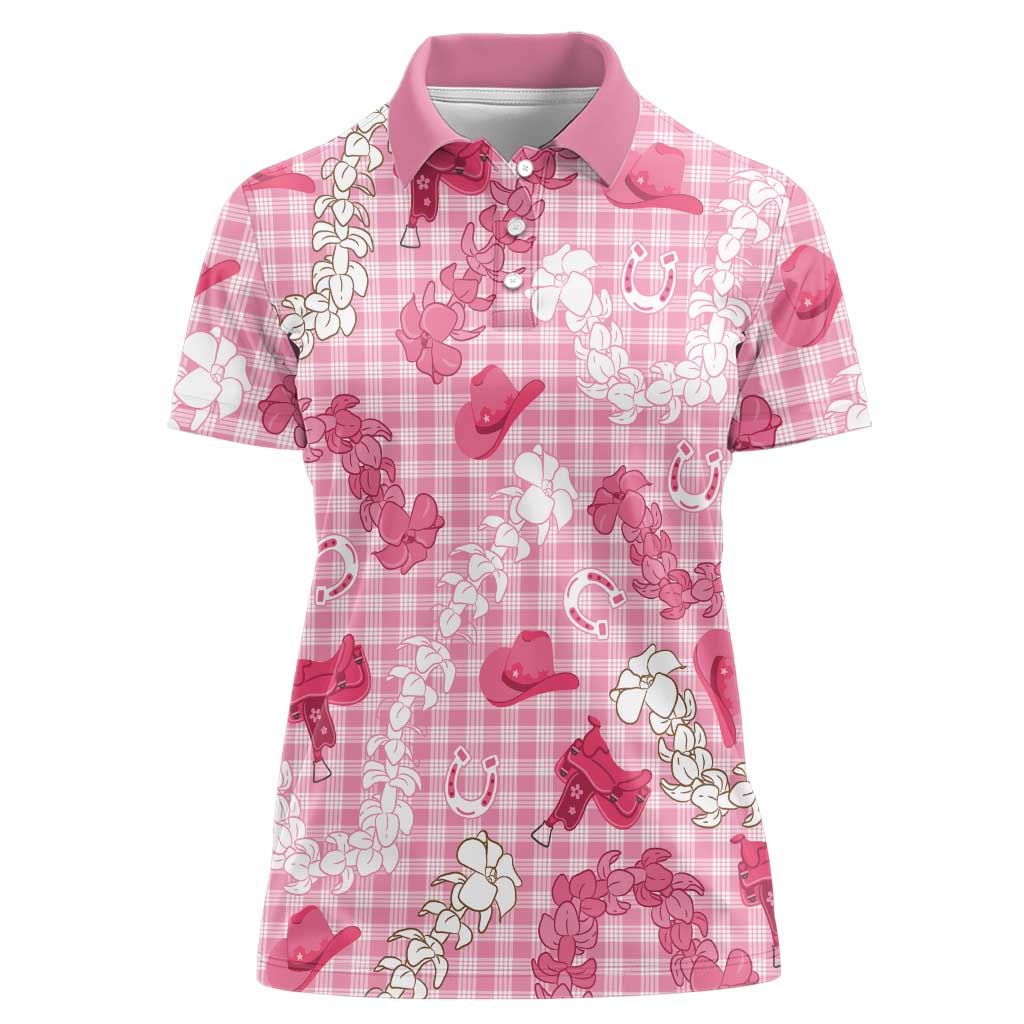 Paniolo Palaka Hawaiian Cowgirl Women Polo Shirt - Polynesian Pride