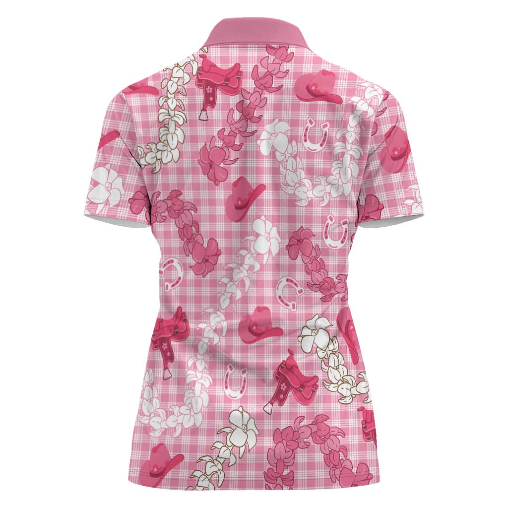 Paniolo Palaka Hawaiian Cowgirl Women Polo Shirt LT9 - Polynesian Pride