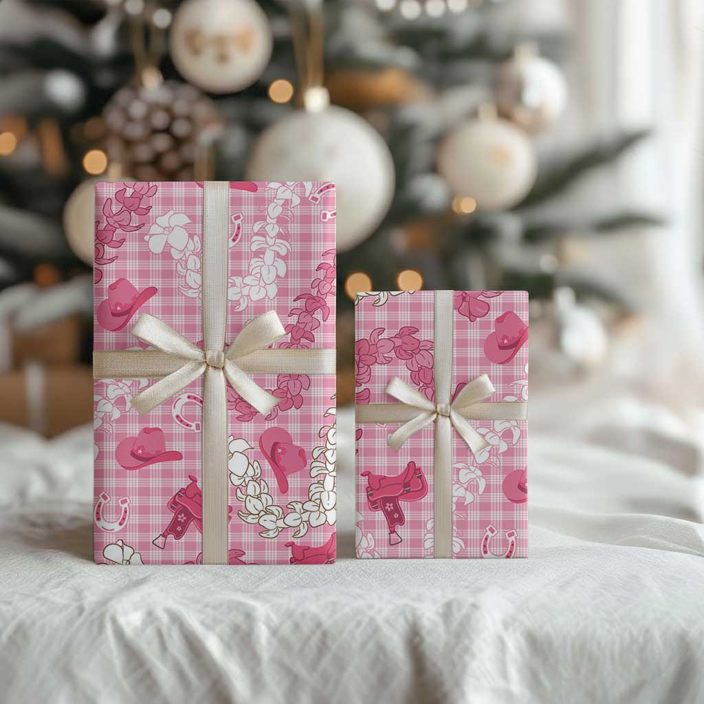 Paniolo Palaka Hawaiian Cowgirl Wrapping Paper - Polynesian Pride