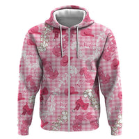 Paniolo Palaka Hawaiian Cowgirl Zip Hoodie LT9 Zip Hoodie Pink - Polynesian Pride
