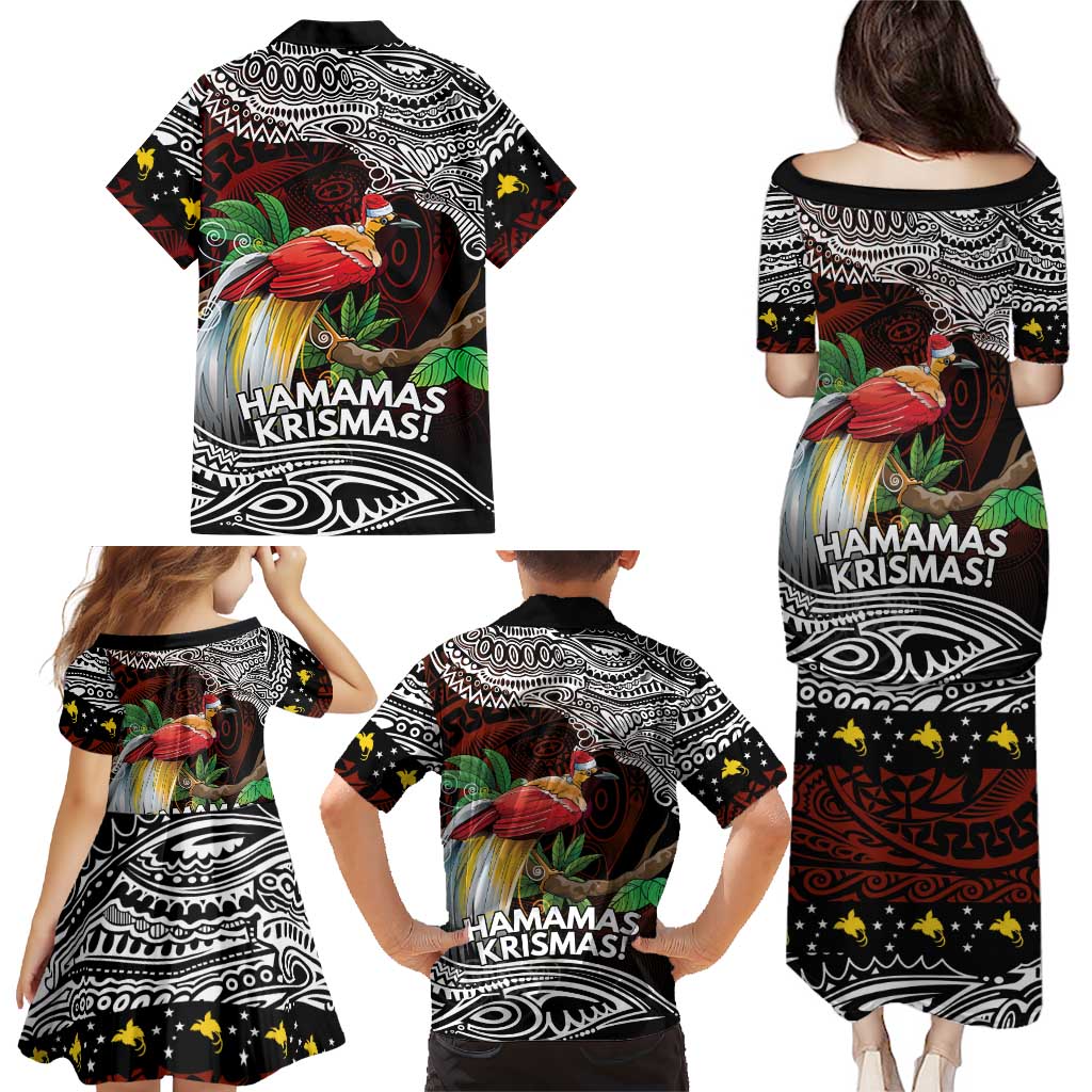 Papua New Guinea Christmas Family Matching Puletasi and Hawaiian Shirt - Polynesian Pride
