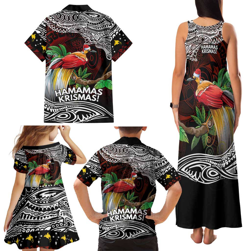 Papua New Guinea Christmas Family Matching Tank Maxi Dress and Hawaiian Shirt LT9 - Polynesian Pride